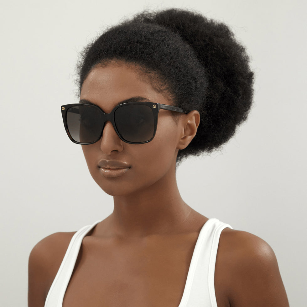 Gucci® GG0022S Sunglasses - Black/Gray