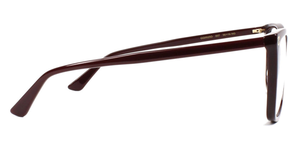 Gucci® GG0025O GUC GG0025O 007 56 - Burgundy Eyeglasses