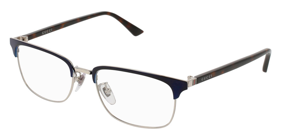 Gucci® GG0131O GUC GG0131O 003 53 - Blue/Havana Eyeglasses