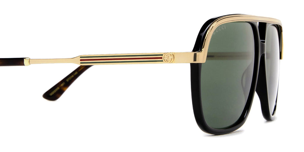 Gucci® GG0200S GUC GG0200S 001 57 - Black/Gold Sunglasses