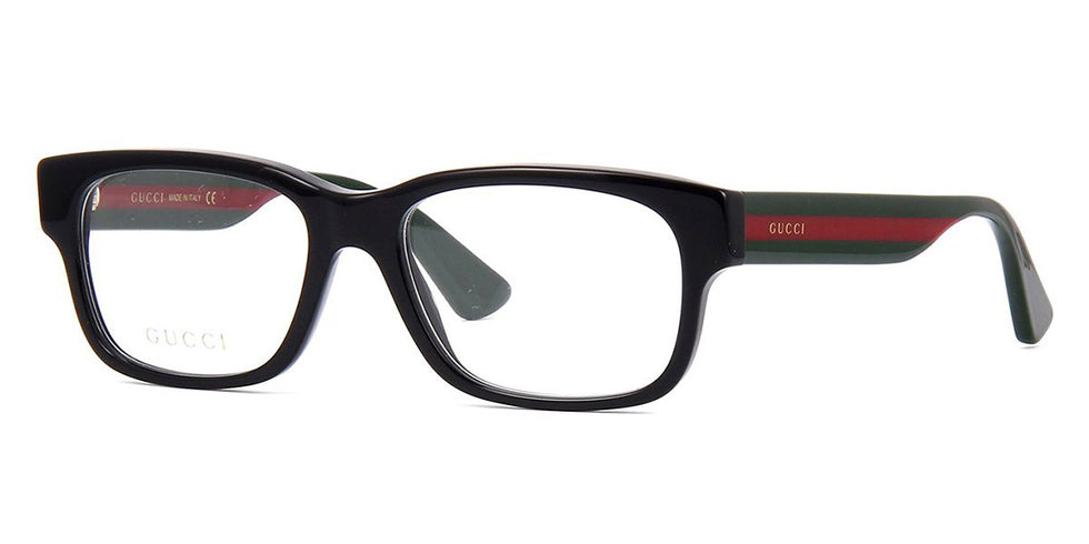 Gucci® GG0343O GUC GG0343O 007 57 - Black/Multicolor Eyeglasses