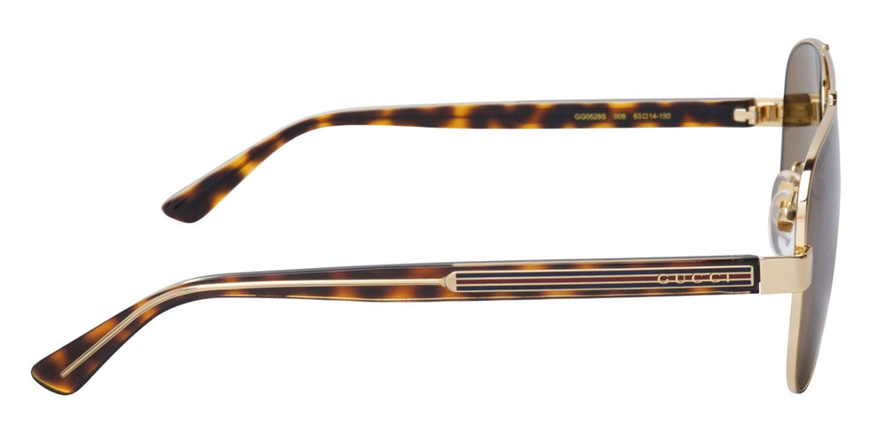 Gucci® GG0528S GUC GG0528S 008 63 - Crystal/Gold Sunglasses