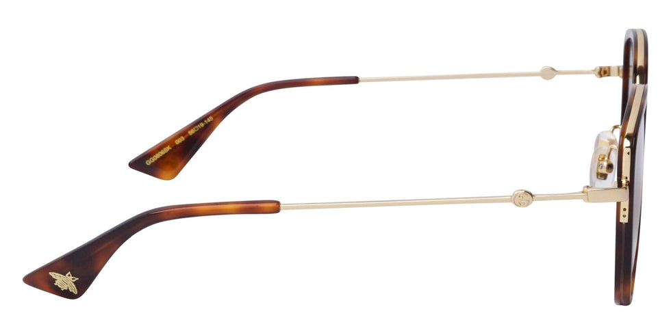 Gucci® GG0606SK GUC GG0606SK 003 56 - Havana/Gold Sunglasses