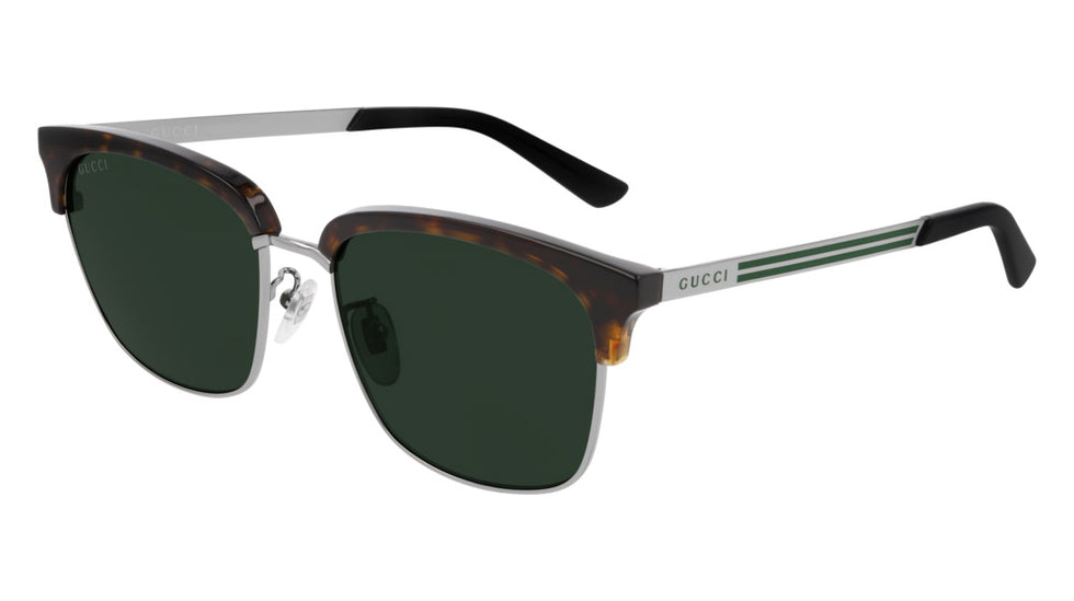 Gucci® GG0697S GUC GG0697S 003 55 - Ruthenium/Havana Sunglasses