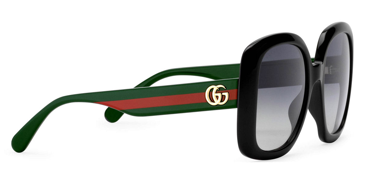 Gucci® GG0713S GUC GG0713S 006 55 - Black/Green Sunglasses