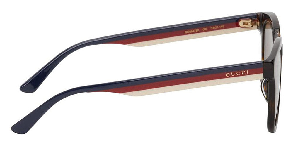 Gucci® GG0847SK GUC GG0847SK 002 53 - Black/Blue Sunglasses