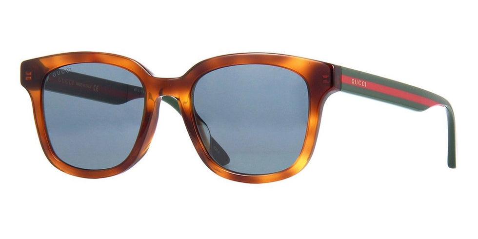 Gucci® GG0847SK GUC GG0847SK 004 53 - Green/Havana Sunglasses