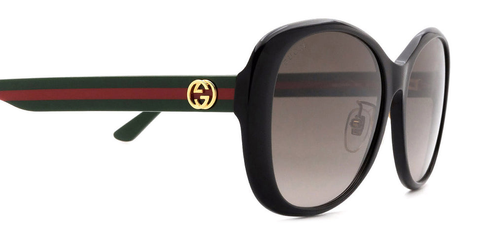 Gucci® GG0849SK GUC GG0849SK 001 59 - Black/Green Sunglasses