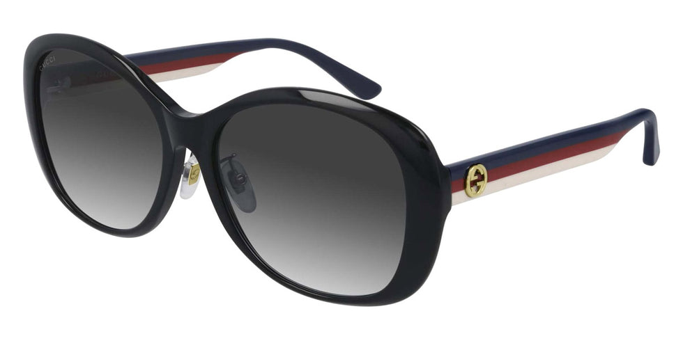 Gucci® GG0849SK GUC GG0849SK 002 59 - Black/Blue Sunglasses