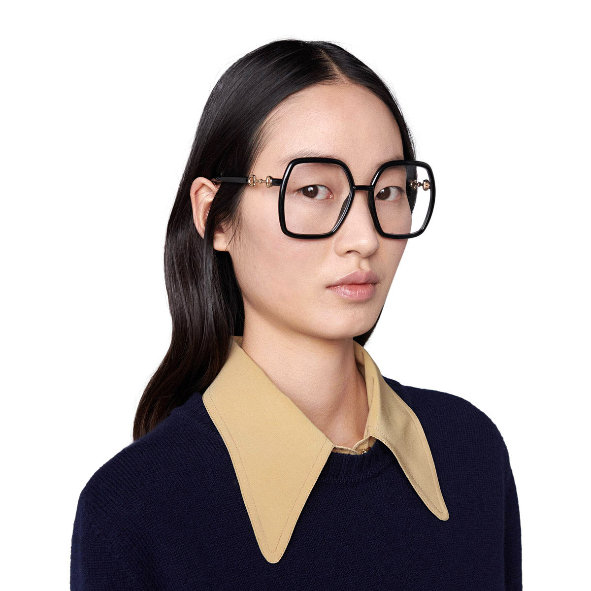 Gucci® GG0890O GUC GG0890O 001 55 - Black Eyeglasses