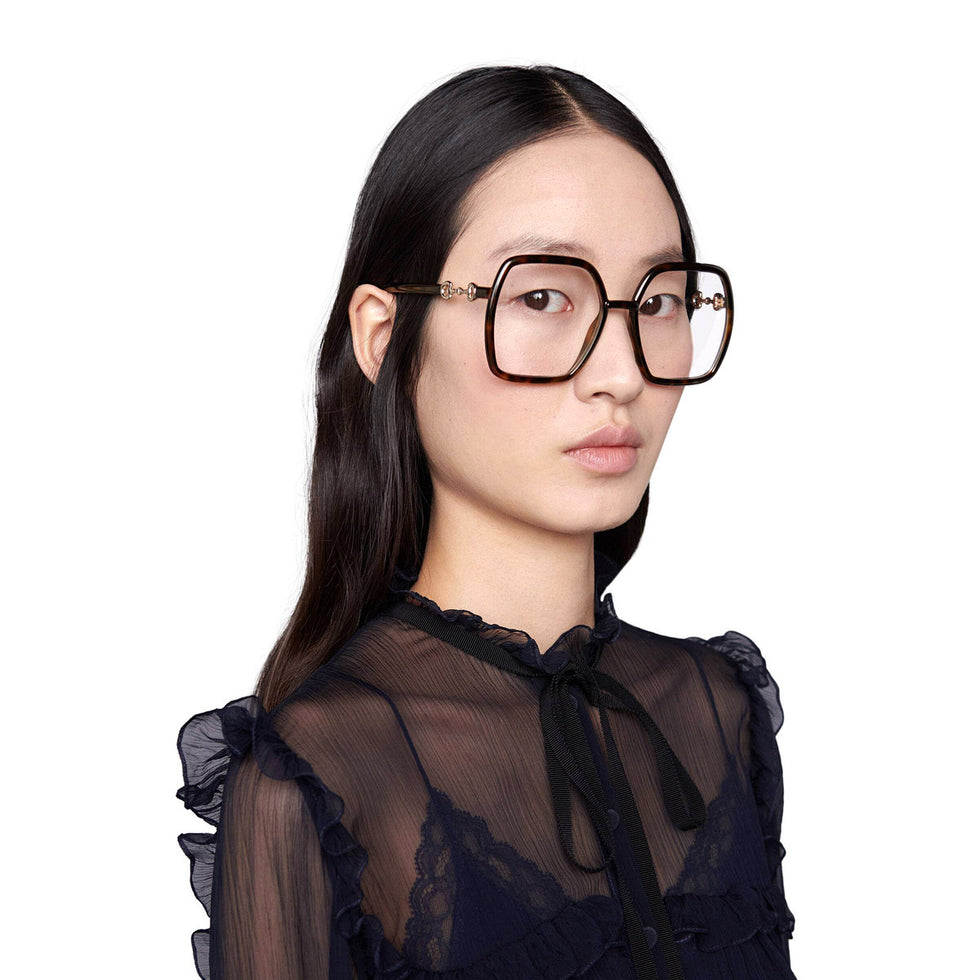 Gucci® GG0890O GUC GG0890O 002 55 - Havana Eyeglasses