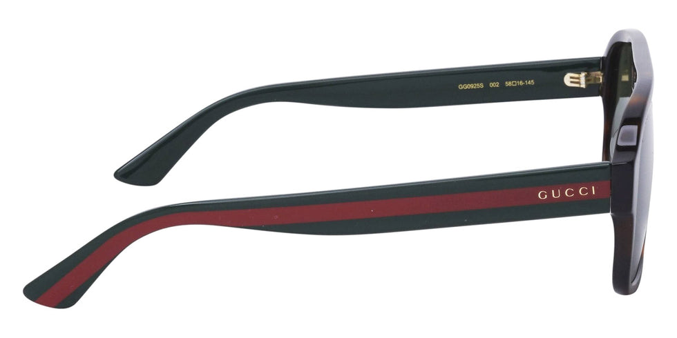 Gucci® GG0925S GUC GG0925S 002 58 - Havana/Green Sunglasses