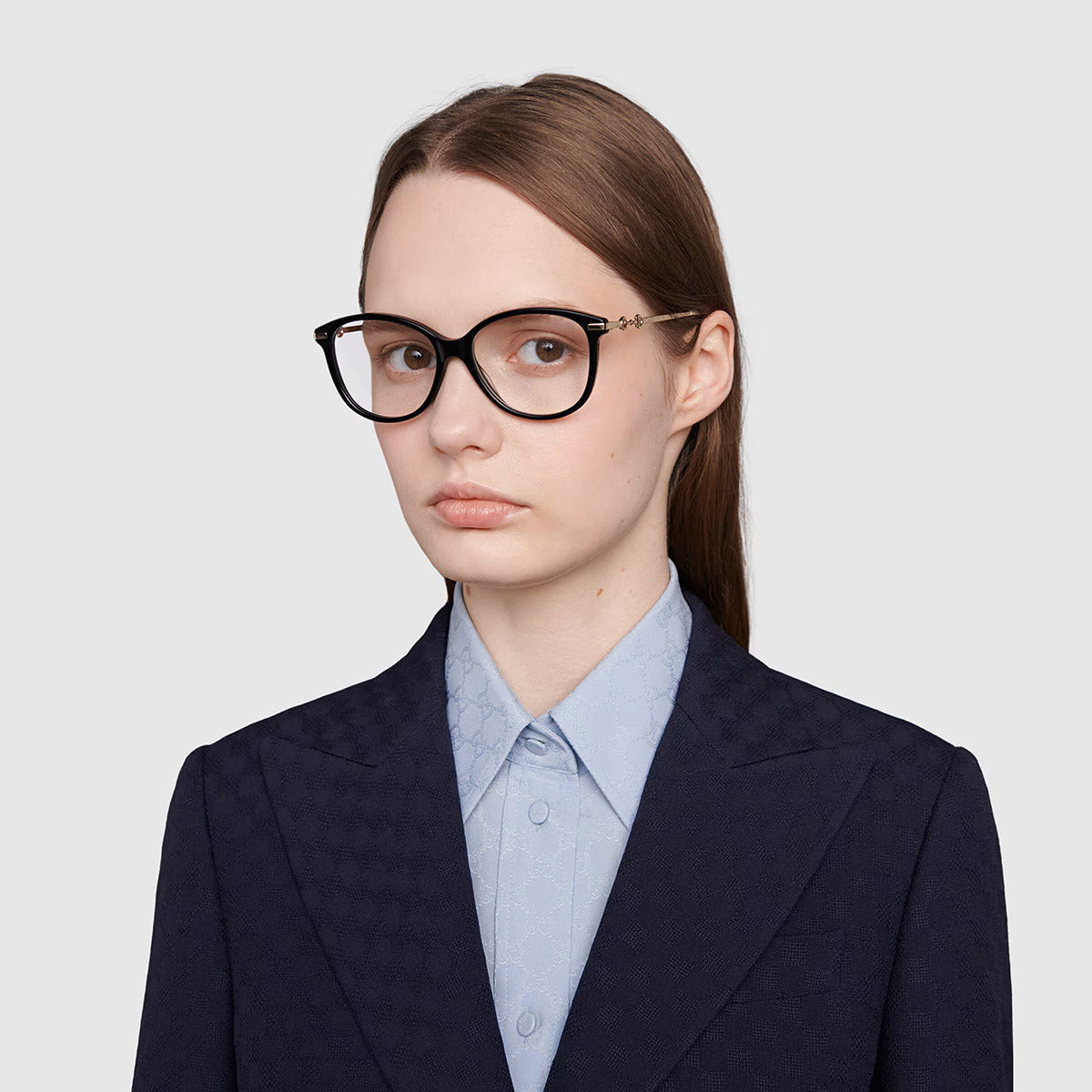 Gucci® GG0967O GUC GG0967O 001 53 - Black/Gold Eyeglasses