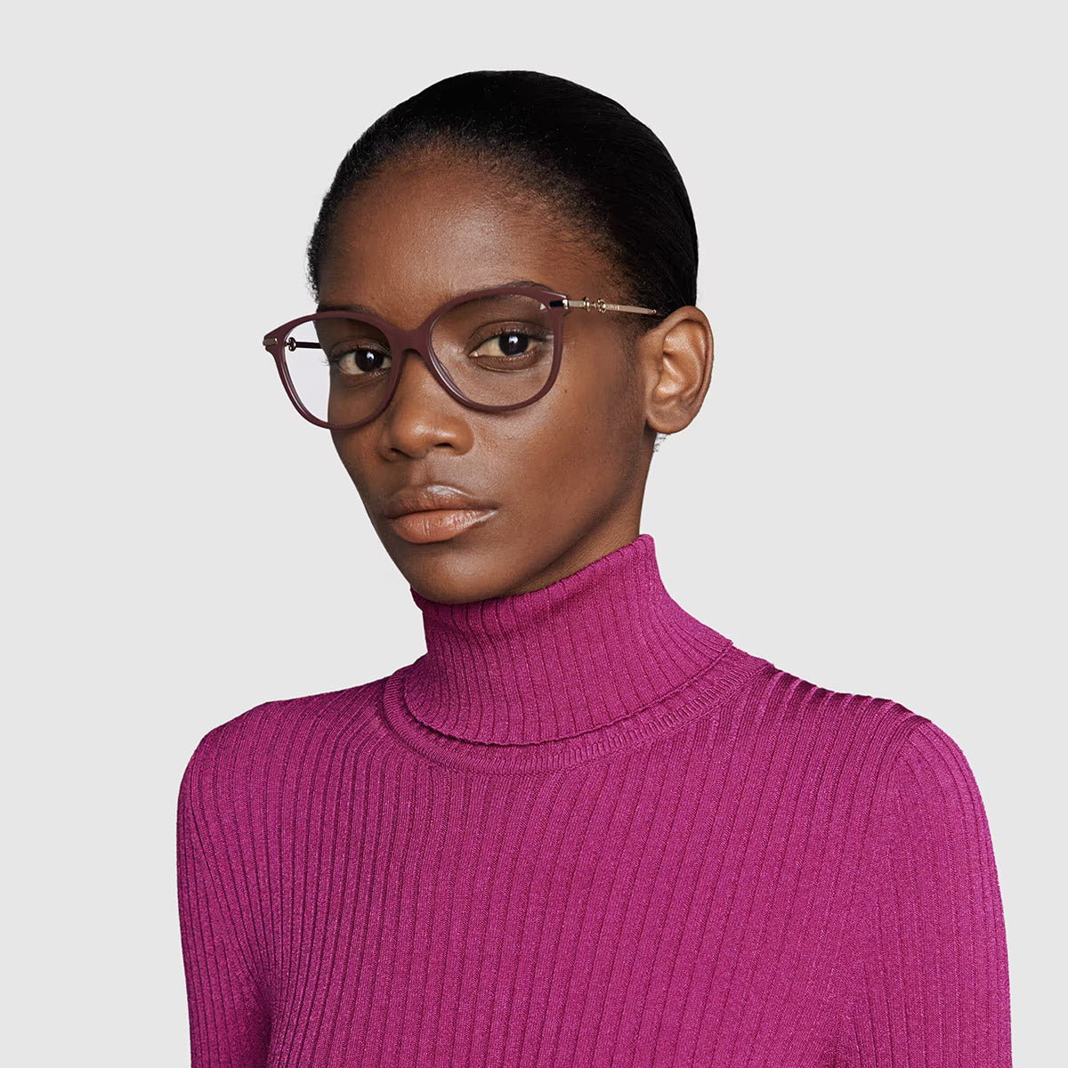 Gucci® GG0967O GUC GG0967O 003 53 - Brown/Gold Eyeglasses