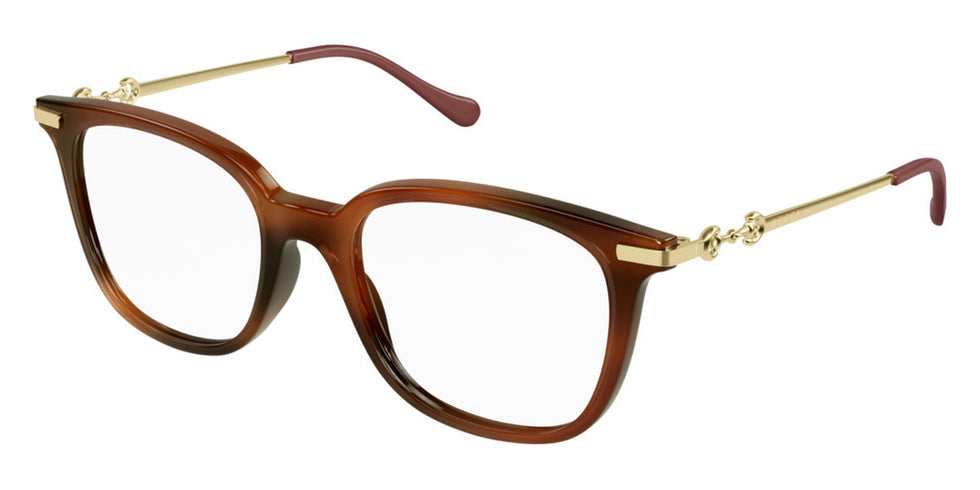 Gucci® GG0968O GUC GG0968O 002 50 - Havana/Gold Eyeglasses