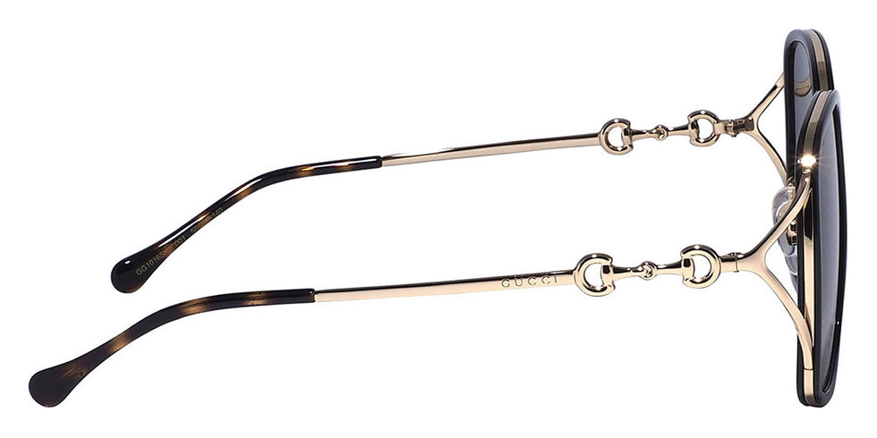 Gucci® GG1016SK GUC GG1016SK 001 58 - Black/Gold Sunglasses