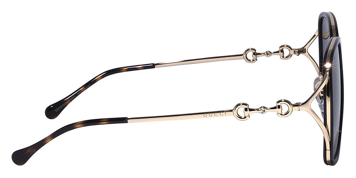Gucci® GG1016SK GUC GG1016SK 001 58 - Black/Gold Sunglasses