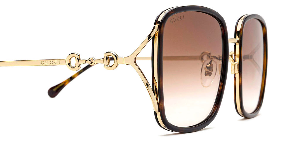 Gucci® GG1016SK GUC GG1016SK 003 58 - Havana/Gold Sunglasses