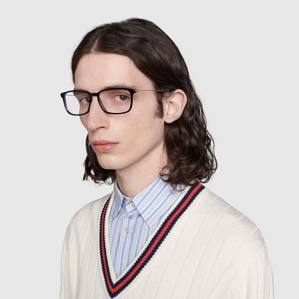 Gucci® GG1050O GUC GG1050O 004 55 - Black/Gunmetal Eyeglasses