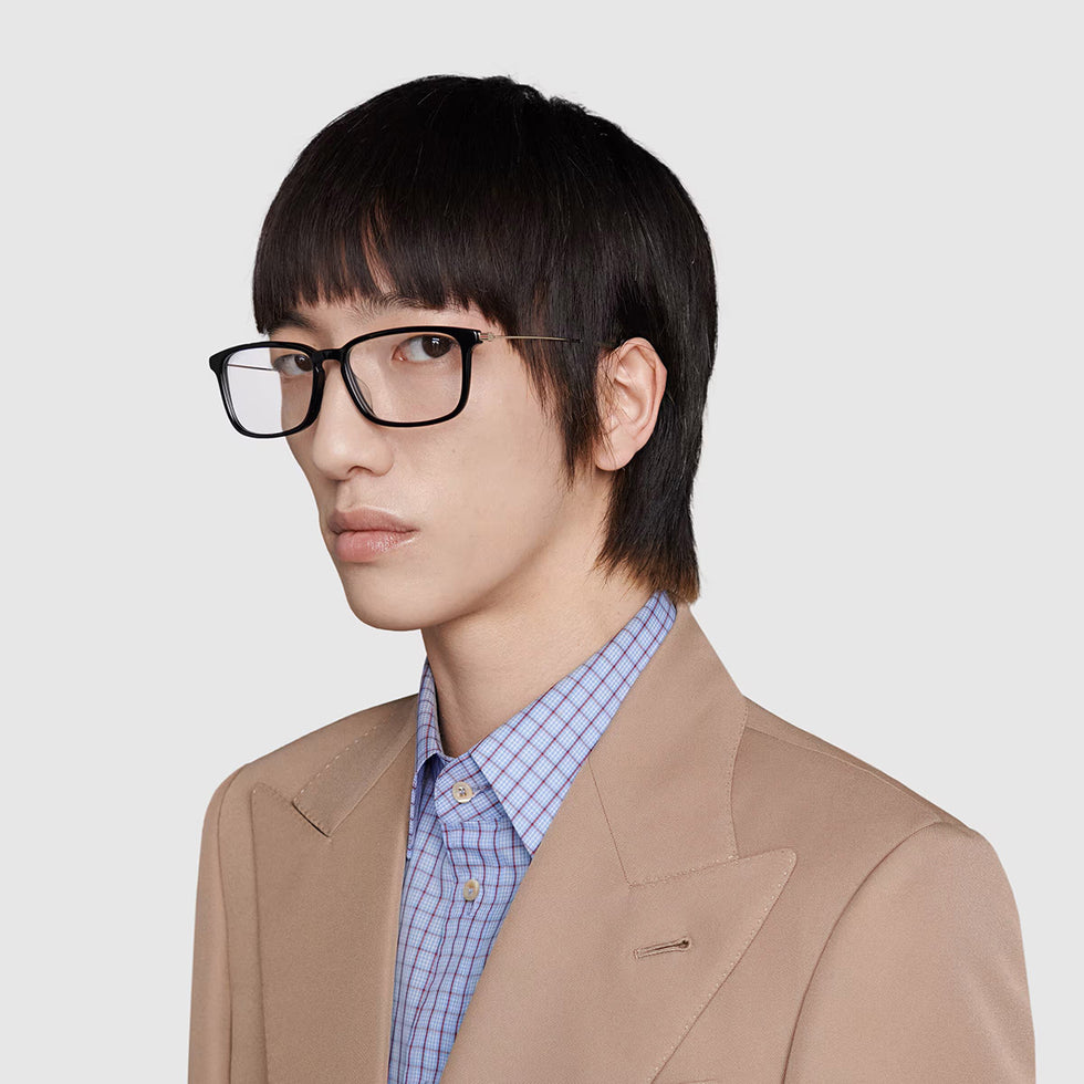 Gucci® GG1050O GUC GG1050O 004 55 - Black/Gunmetal Eyeglasses