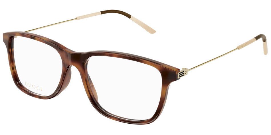 Gucci® GG1050O GUC GG1050O 005 55 - Havana/Gold Eyeglasses