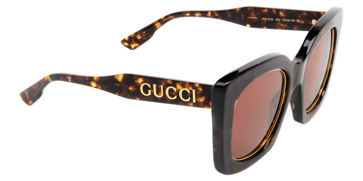 Gucci® GG1151S GUC GG1151S 003 51 - Havana Sunglasses