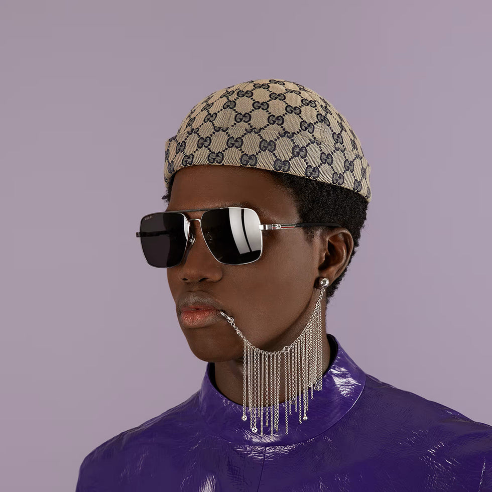 Gucci® GG1289S GUC GG1289S 001 62 - Gunmetal/Black Sunglasses