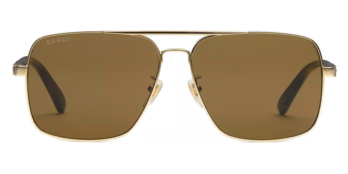 Gucci® GG1289S GUC GG1289S 002 62 - Gold/Havana Sunglasses