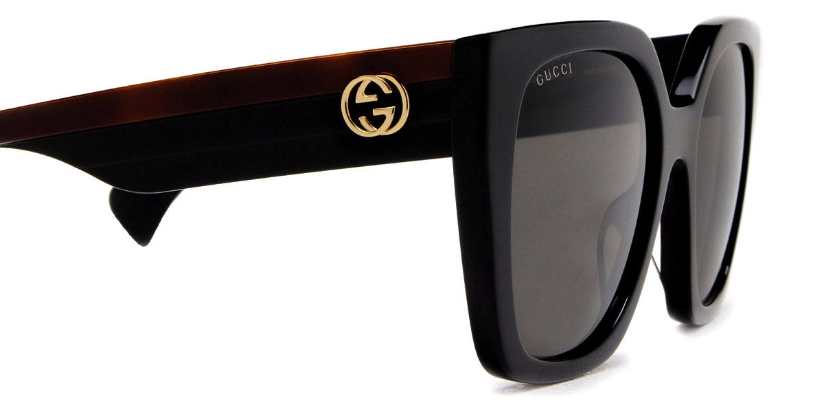Gucci® GG1300S GUC GG1300S 001 55 - Black/Havana Sunglasses