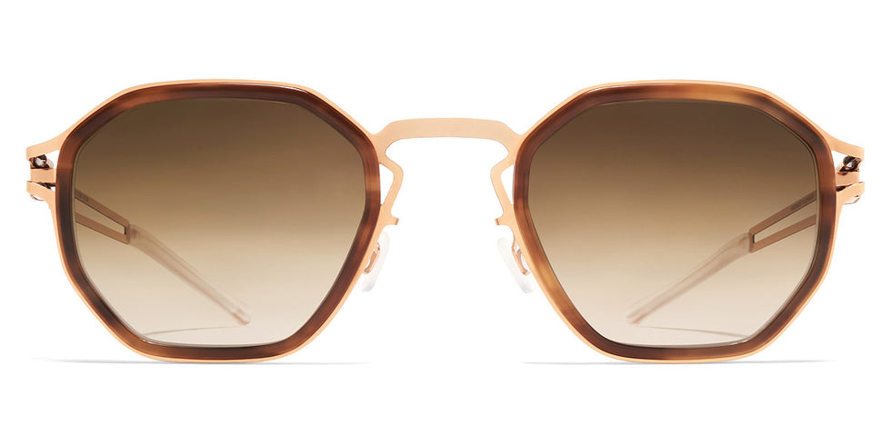 Mykita® GIA MYK GIA A80 Champagne Gold/Galapagos / Raw Brown Gradient 49 - A80 Champagne Gold/Galapagos / Raw Brown Gradient Sunglasses