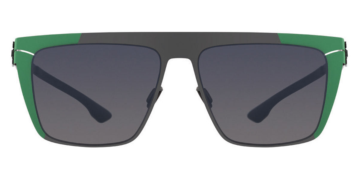 Ic! Berlin® Bibhu 01 Amazon Green Sides-Gun-Metal 56 Sunglasses