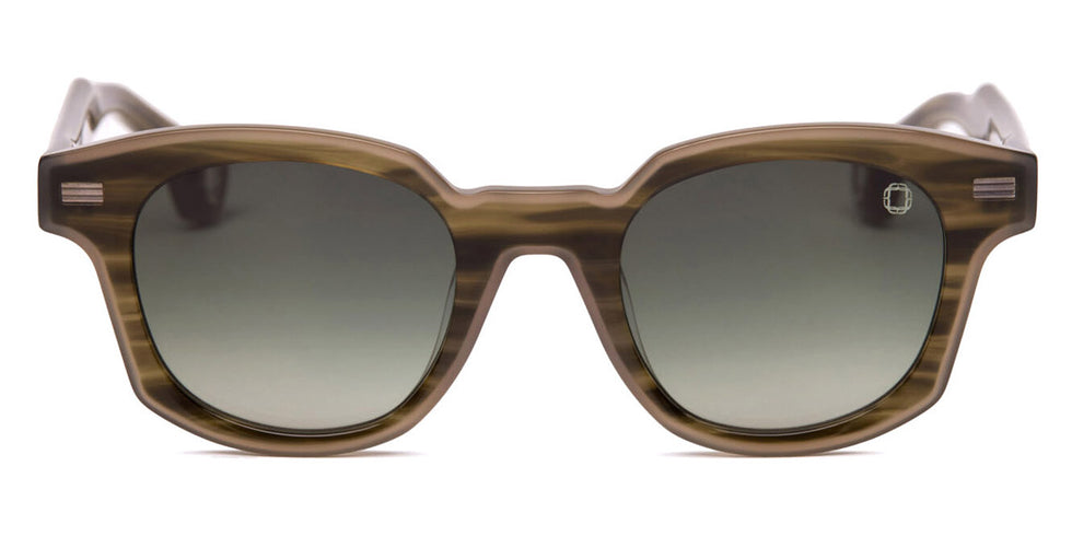 Blake Kuwahara® HAYCOCK SUN BLK HAYCOCK SUN OLIVE HORN 47 - Olive Horn Sunglasses