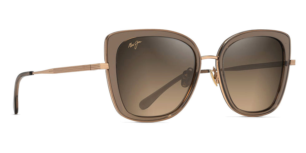 Maui Jim® Violet Lake MAU Violet Lake HS843-24A 53 - Transparent Taupe with Gold/HCL® Bronze Sunglasses