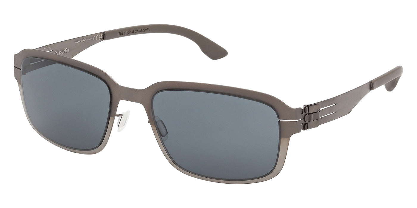 Ic! Berlin® JONTE Sunglasses - Matte Antiqued Dark Nickeltin / Matte Black