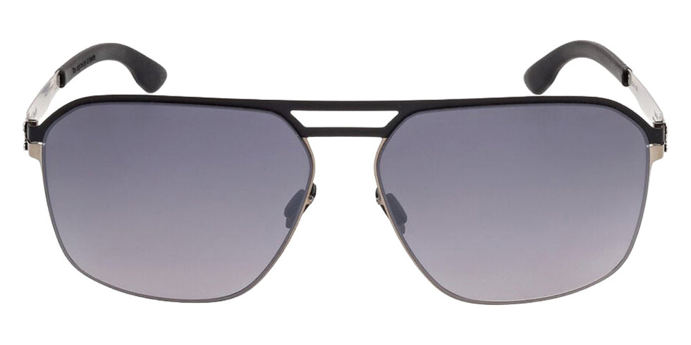 Ic! Berlin® Rasmus Sunglasses- 05B - Black/Monocolor / Matte Sandblasted Light Ruthenium