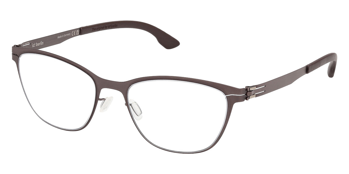 Ic! Berlin® AMANDA SMALL Eyeglasses - Matte Sandblasted Rhodium / Matte Sandblasted Rhodium
