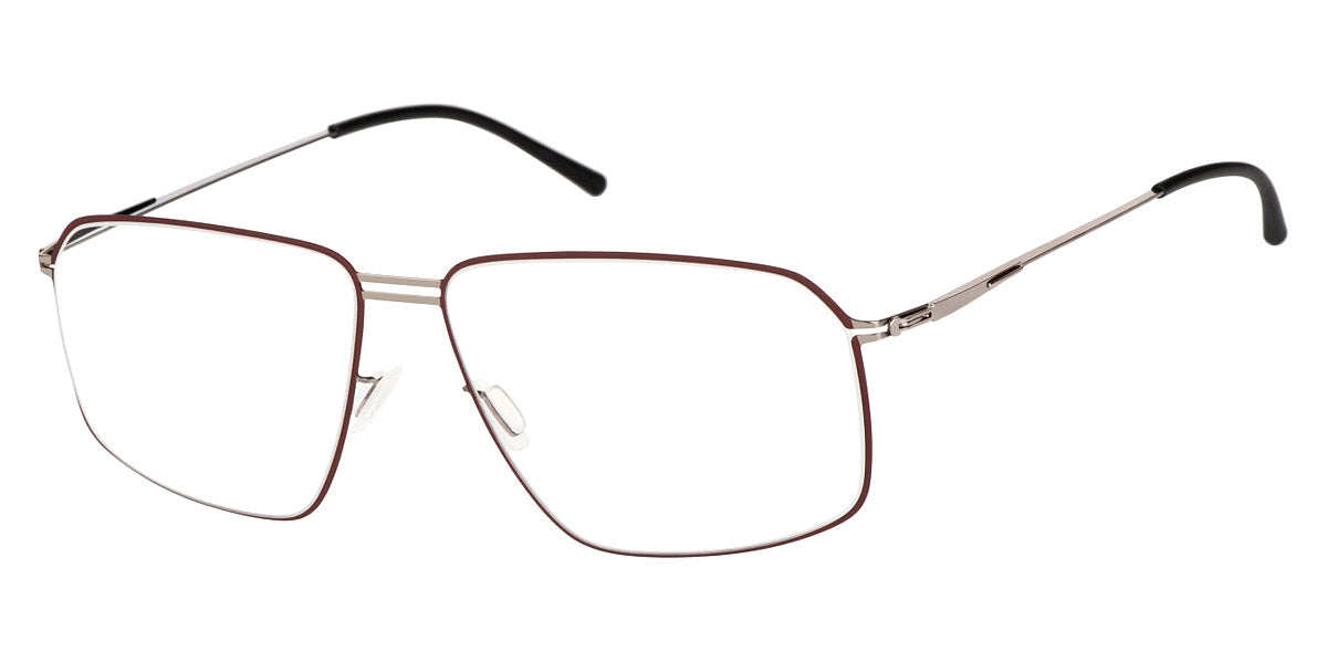Ic! Berlin® Teo Shiny Graphite-Kindey Bean Circle 55 Eyeglasses