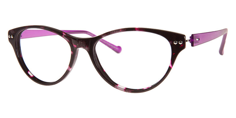 iGreen® V-4.67 Eyeglasses - 582 - Dark Violet Glitter Transparent