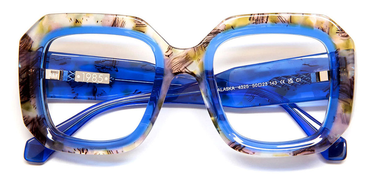 J.F. Rey® Alaska JFR Alaska 4325 50 - 4325 Green Floral/Blue Azure Eyeglasses