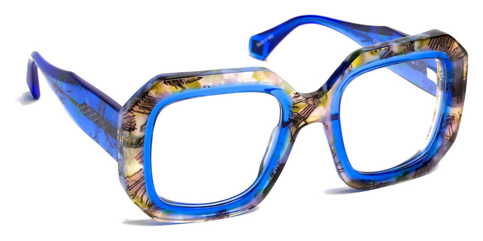 J.F. Rey® Alaska JFR Alaska 4325 50 - 4325 Green Floral/Blue Azure Eyeglasses
