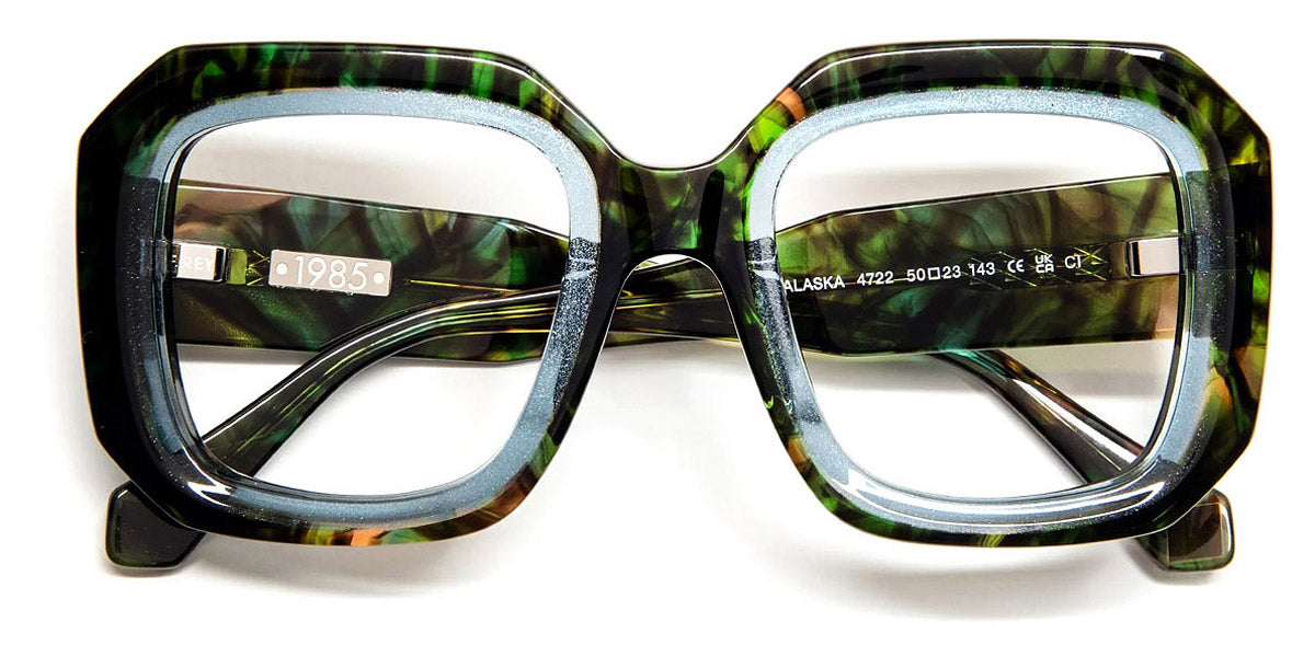J.F. Rey® Alaska JFR Alaska 4722 50 - 4722 Green Tweed/Blue Eyeglasses