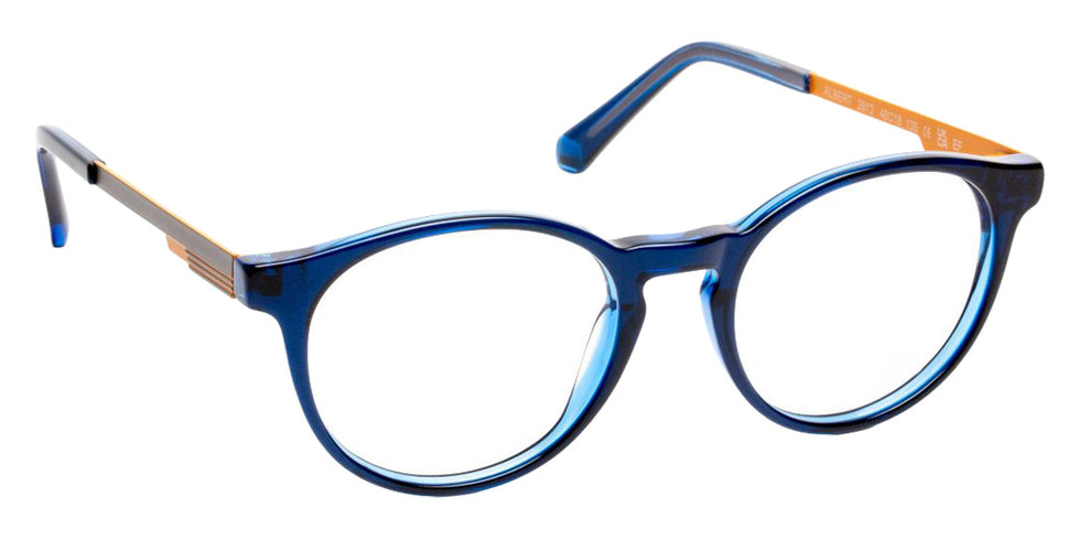 J.F. Rey® Albert Round Eyeglasses - Blue/Gray/Orange
