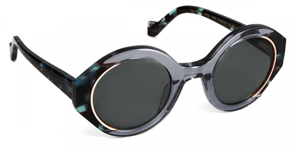 J.F. Rey® Anna JFR Anna 0828 47 - 0828 Gray/Green Demi GL Sunglasses