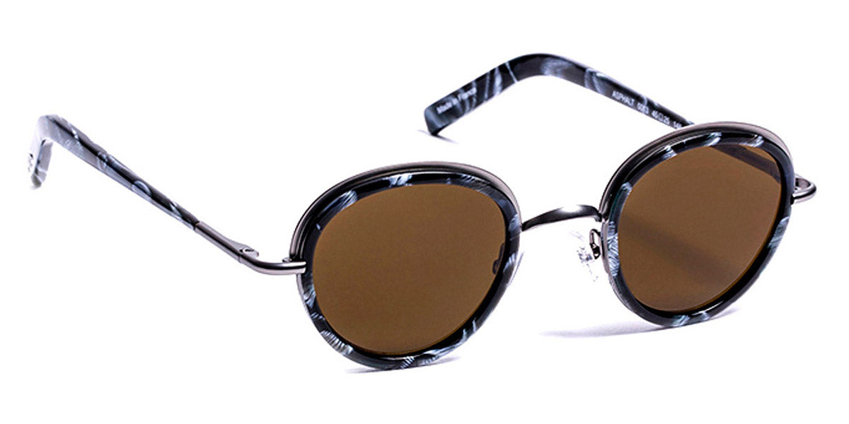 J.F. Rey® Asphalt Sun JFR Asphalt SOL0013 45 - Sol0013 Sol Black Marble/Silver Brown Lens Sunglasses