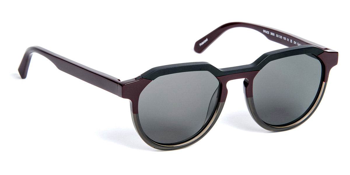 J.F. Rey® Bruce JFR Bruce 3600 53 - 3600 Alu Black/Burgundy Green+Lenses Grey Ar Sunglasses