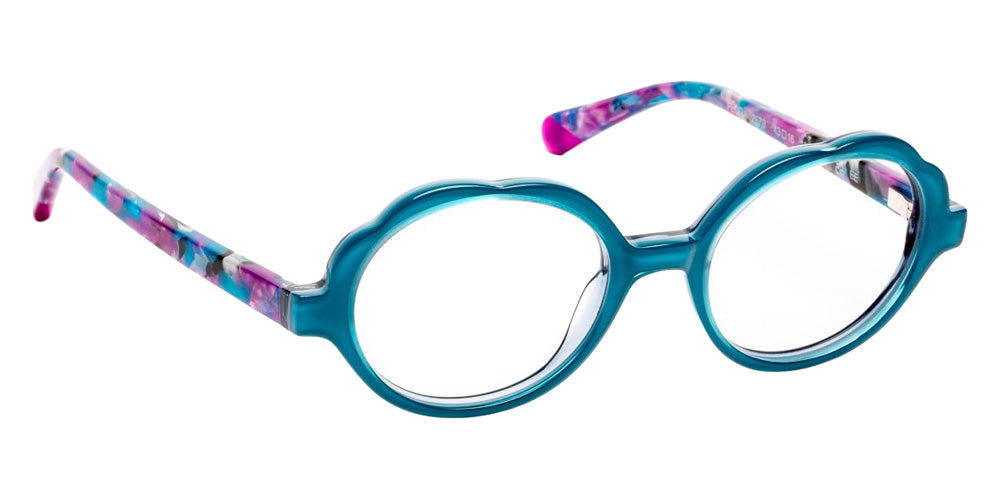 J.F. Rey® Flora Round Eyeglasses - Blue/Purple Tortoiseshell