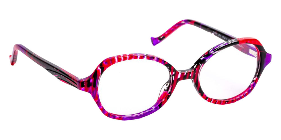 J.F. Rey® Graff Cat-Eye Eyeglasses - Mesh Red/Plum