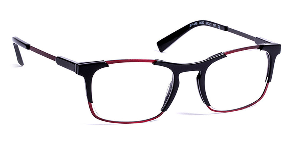 J.F. Rey® JF1459 JFR JF1459 0030 53 - 0030 Shiny Black/Matt Blk/Brushed Red Eyeglasses