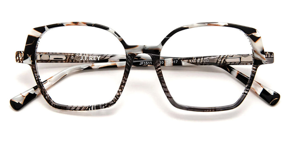 J.F. Rey® JF1511 JFR JF1511 0510 52 - 0510 Black Lace/Pearl White Black Eyeglasses