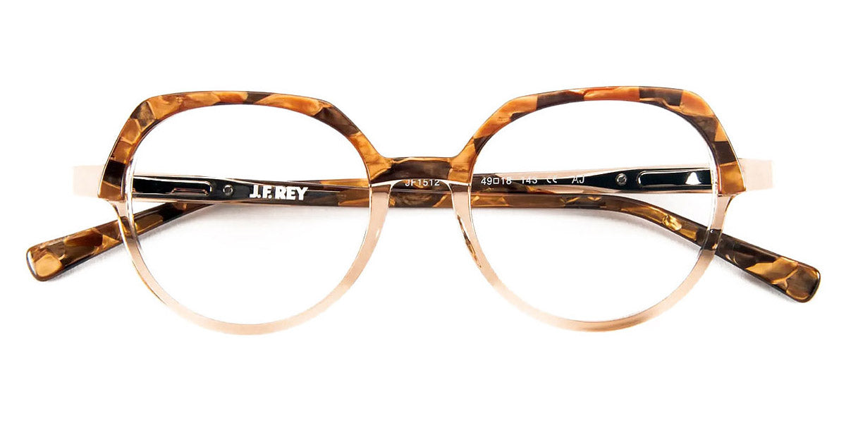 J.F. Rey® JF1512 JFR JF1512 9095 49 - 9095 Transparent Brown/Brown Lace Eyeglasses